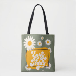 Enjoy Today-Tragetasche, Blumen Designed Tragetasc