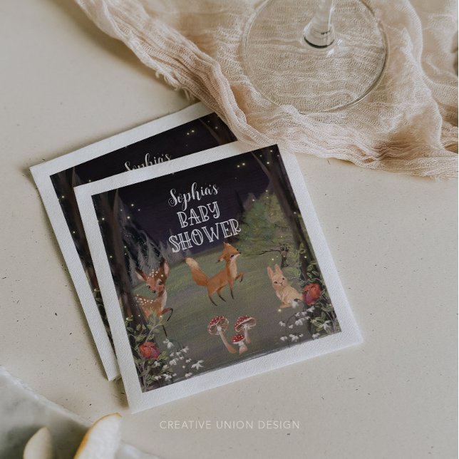 Enkanter Woodland Babyduschdekor Napkins Serviette (Von Creator hochgeladen)