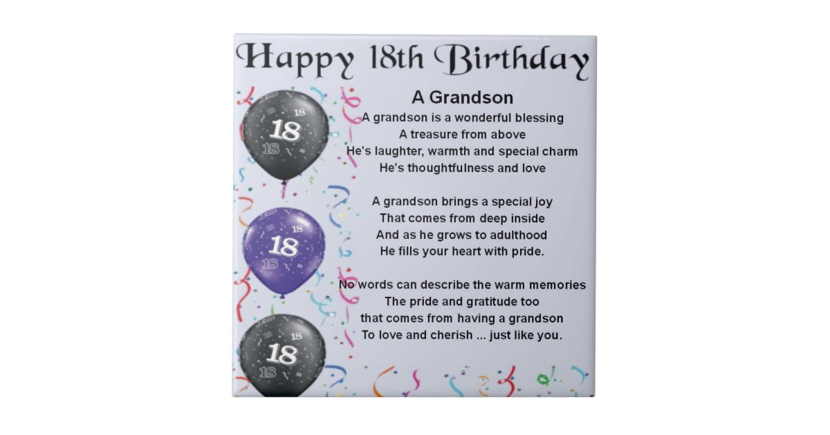 Enkel-Gedicht - 18. Geburtstag Keramikfliese | Zazzle.at