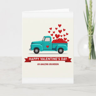 Enkel Valentinstag LKW Herzen Karte