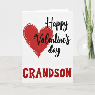 Enkel Valentinstag Texturierte Herzkarte Karte
