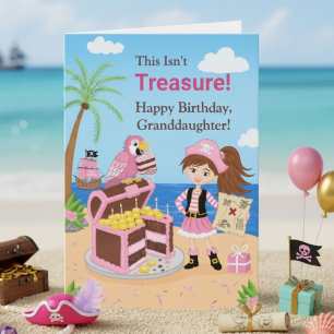 Enkelin Alles Gute zum Geburtstag Piratenschatz Karte