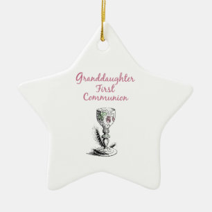 Enkelin Erstkommunion Rosa, Kelch Keramikornament