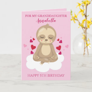 Enkelin Faultier Geburtstag Karte