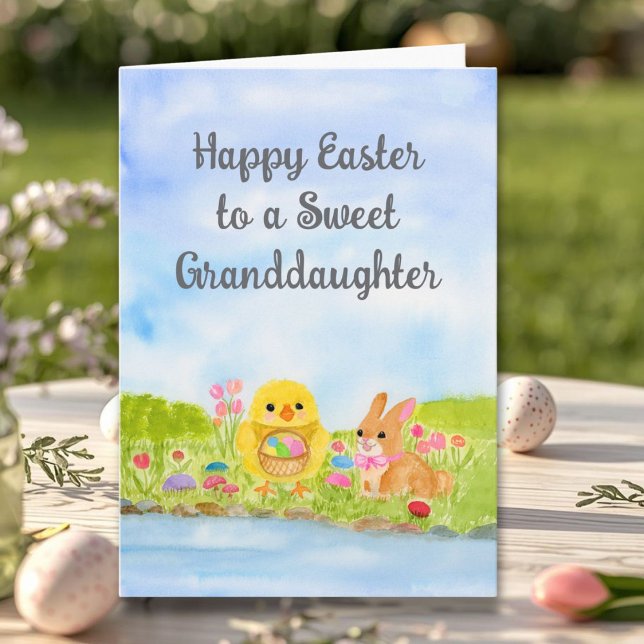 Enkelin Frohe Ostern Baby Küken Osterhase Karte (Von Creator hochgeladen)