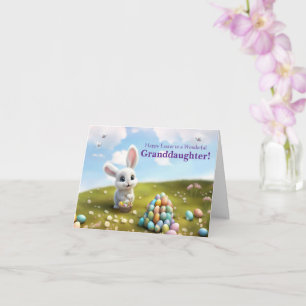 Enkelin Frohe Ostern Süßer Hase Vögel Karte