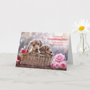 Enkelin Frohe Valentinstag Süße Hündchen Karte