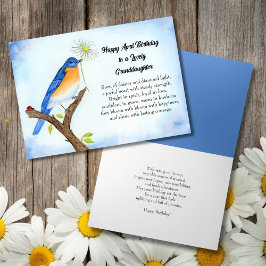 Enkelin Frohen April-Geburtstag mit Blaumeise Karte