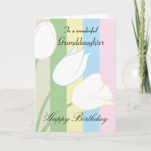 Enkelin/Geburtstag - General - Pastellblumen Karte