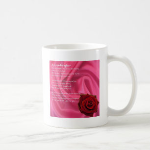 Enkelin-Gedicht - rosa Seide u. Rose Tasse