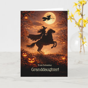 Enkelin Halloween mit Hexen Karte