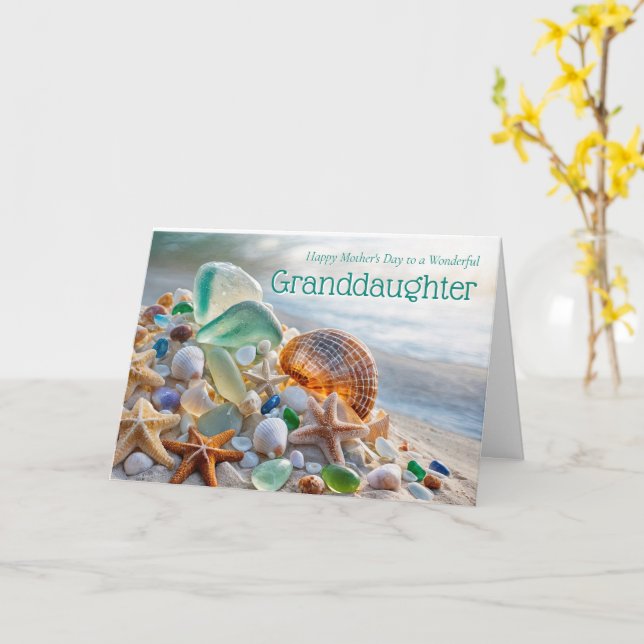 Enkelin Hübsch Frohen Muttertag Hübsche See Karte (Gelbe Blume)