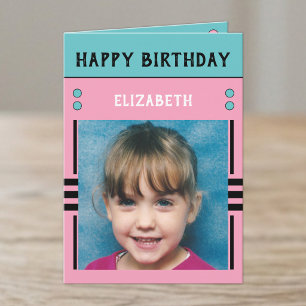 Enkelin Name Foto rosa Kinder Geburtstag Karte