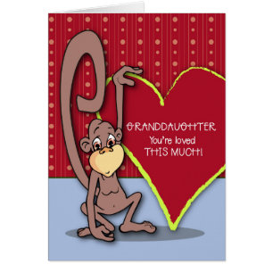 Enkelin Niedlicher Affe am Valentinstag