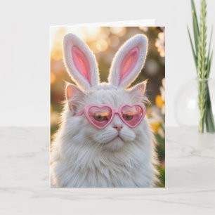 Enkelin Ostern Katze mit Hasenohren Karte