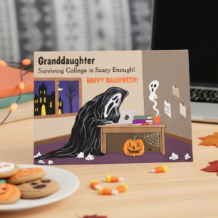Enkelin Sensenmann Weg College Halloween Karte