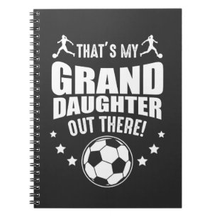 Enkelin Soccer Girl Proud Großeltern Notizblock