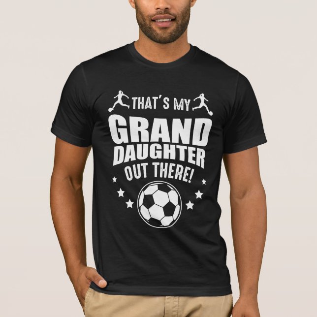 Enkelin Soccer Girl Proud Großeltern T-Shirt (Vorderseite)