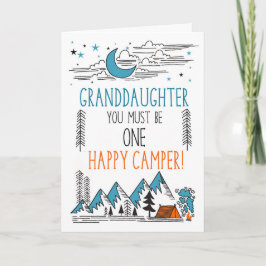 Enkelin Sommercamp Eine glückliche Camperin Karte