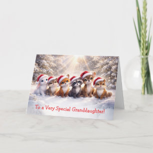 Enkelin Süße Weihnachtsfeiertage Baby Wald Karte