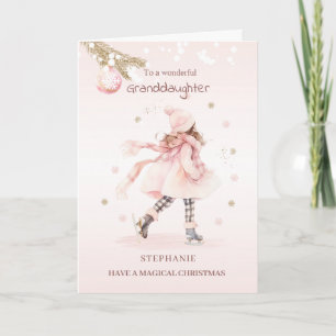 Enkelin/Tochter Rosa Weihnachten kleines Mädchen 