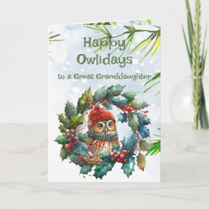 Enkelin Weihnachts-Eule Tierwelt Natur Karte