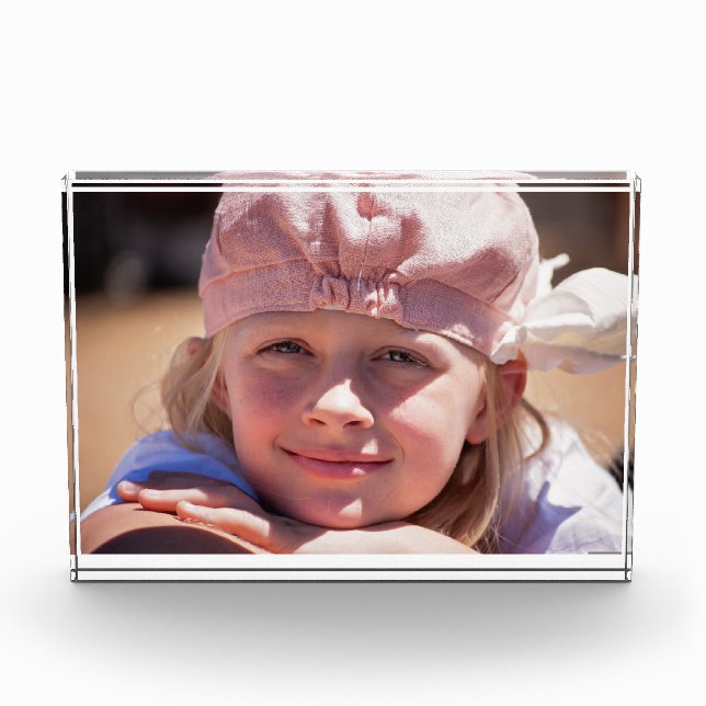 Enkelkind-Foto Horizontaler Fotoblock (Vorderseite)
