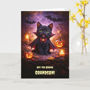Enkelkind Frohes Halloween Süße Vampirkatze Karte
