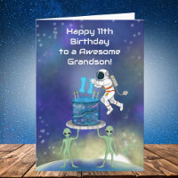 Enkelkind Glücklicher 11. Geburtstag Astronaut mit