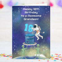 Enkelkind Glücklicher 18. Geburtstag Astronaut mit