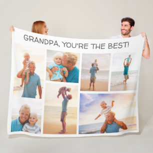 Enkelkind Opa Du bist der Beste 7 Foto Collage Fleecedecke