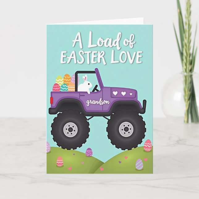 Enkelkind Ostern Fahrzeug Karte (Vorderseite)