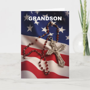 Enkelkind, wir denken an dich - Amerikanische Flag Karte