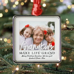Enkelkinder machen das Leben großartig 1 Foto Groß Ornament Aus Metall
