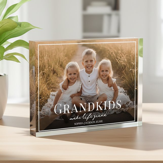 Enkelkinder machen das Leben großartig - Geschenk  Fotoblock (Von Creator hochgeladen)