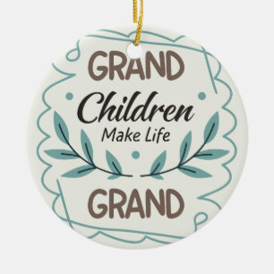 Enkelkinder machen das Leben großartig Handgeschr Keramik Ornament