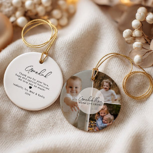 Enkelkinder machen das Leben großartig Opa 3 Foto Keramik Ornament