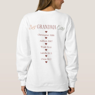 Enkelkinder Namen Jahre Beste Oma überhaupt T-Shir Sweatshirt