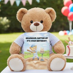 Enkelsohn Alles Gute zum Geburtstag Baseball Teddy Karte