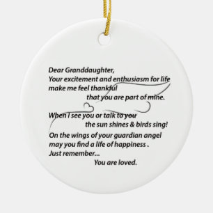 Enkeltochter Ziergeschenk... Personalisiere Keramik Ornament