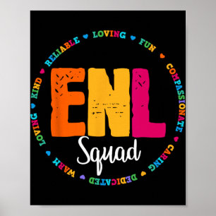 Enl-Squad-Lehrer Englisch Neue Sprachsquad-Truppe Poster