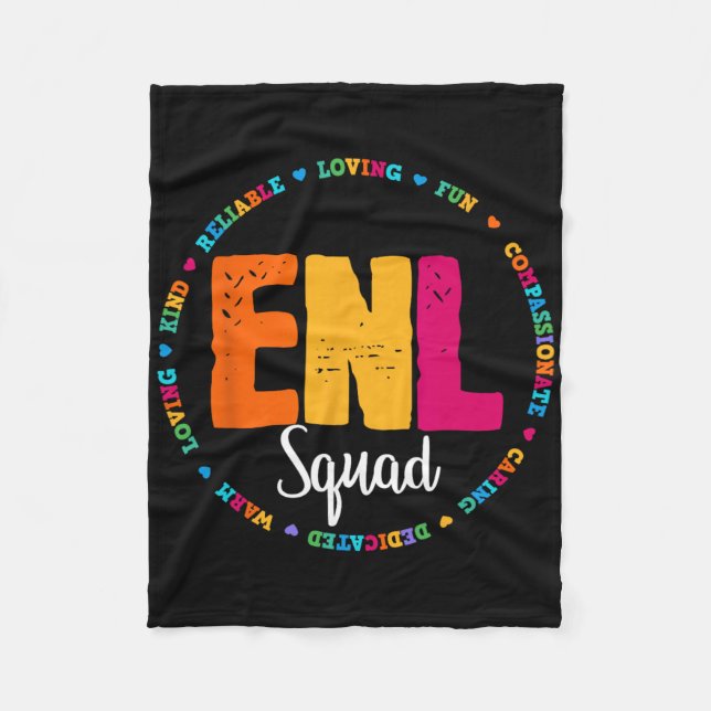 Enl Squad Teacher English New Language Squad Team  Fleecedecke (Vorderseite)