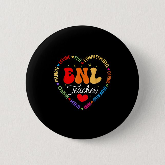 Enl Teacher Squad English New Language Squad Crew Button (Vorderseite)