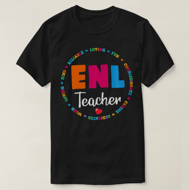 ENL Teacher Squad English New Language Squad Crew T-Shirt (Design vorne)