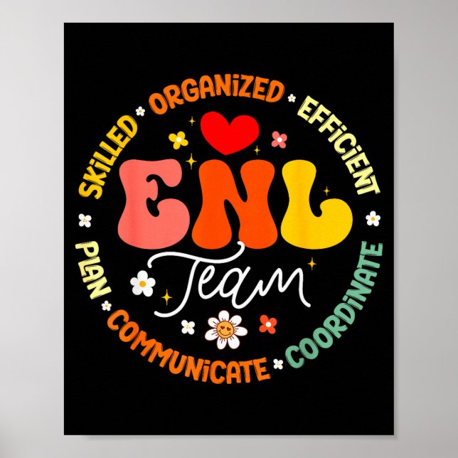 Enl Team Teacher English New Language Squad Crew  Poster (Vorne)