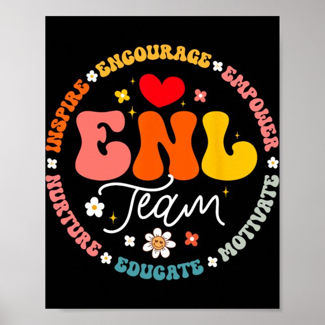 Enl Team Teacher English New Language Squad Crew  Poster (Vorne)