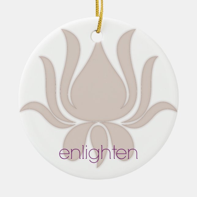 Enlighten Lotus Keramik Ornament (Vorne)