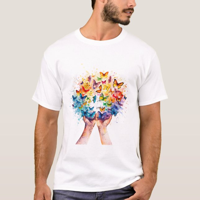 Enlightened Animal Mandalas - Reflective Watercolo T-Shirt (Vorderseite)