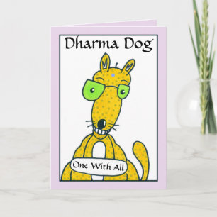 Enlightened Dog Greeting Card, DenisGastonArt Karte