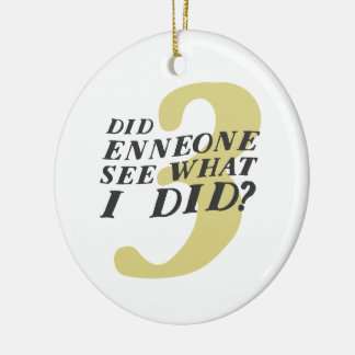 Enneagram 3 lustige Weihnachtsverzierung Keramik Ornament